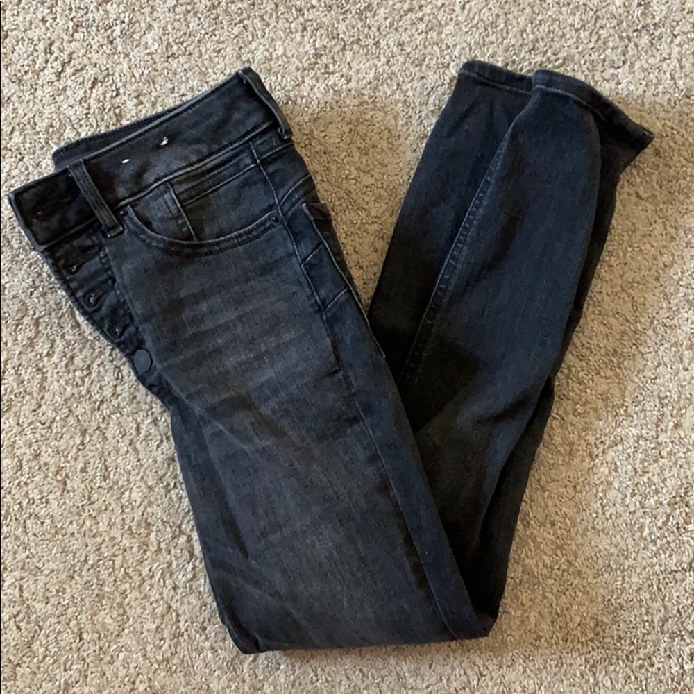 Express charcoal skinny jeans